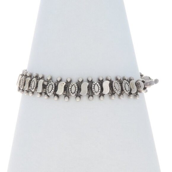 Sterling Silver Oval Dot Link Bracelet 7 3/4 Sterling Silver Oval Dot Link Bracelet 7 3/4\